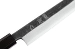 Couteau yanagiba kiritsuke 24cm japonais artisanal Hatsukokoro Shirasagi manche en wengé