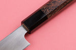 Couteau yanagiba kiritsuke 24cm japonais artisanal Hatsukokoro Shirasagi manche en wengé
