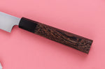 Couteau yanagiba kiritsuke 24cm japonais artisanal Hatsukokoro Shirasagi manche en wengé