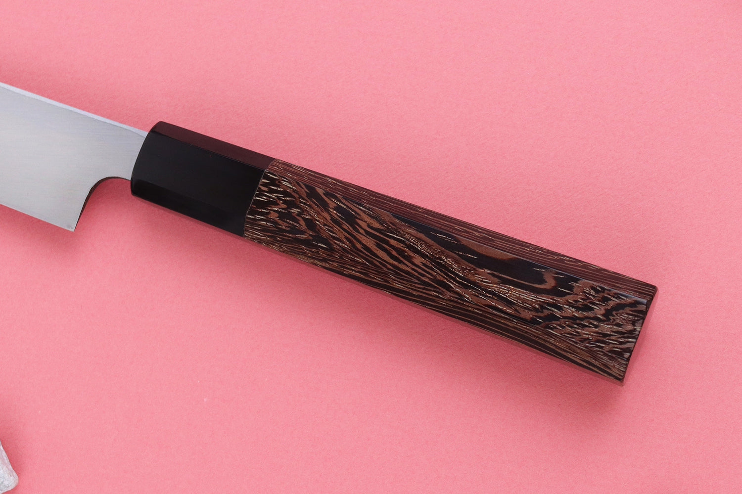 Couteau yanagiba kiritsuke 24cm japonais artisanal Hatsukokoro Shirasagi manche en wengé