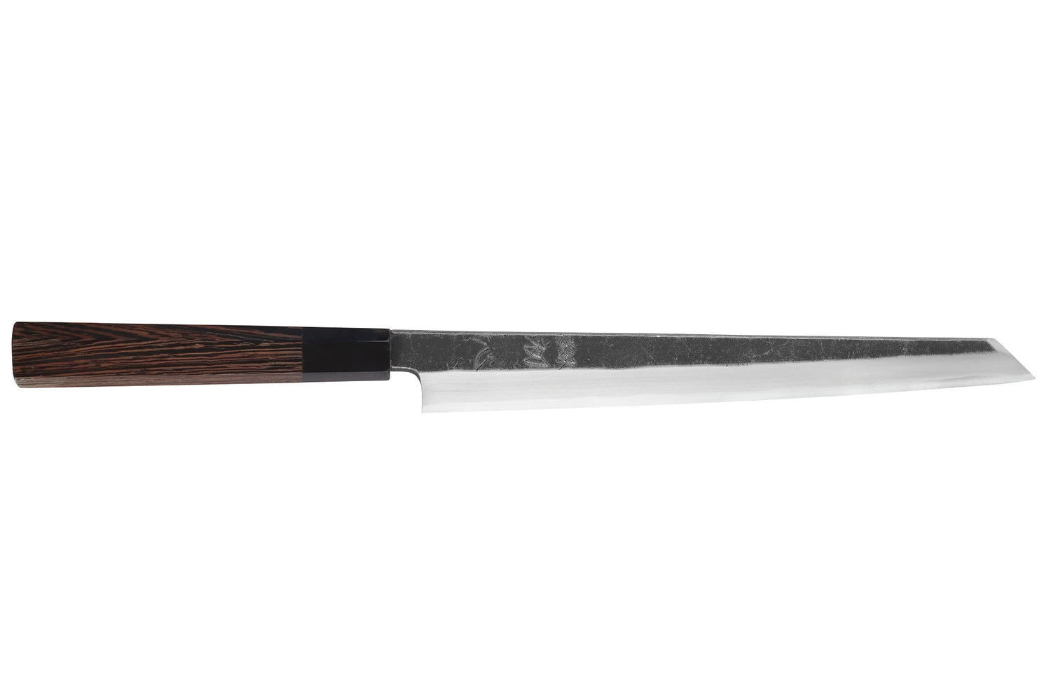 Couteau yanagiba kiritsuke 27cm japonais artisanal Hatsukokoro Shirasagi manche en wengé