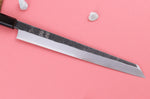 Couteau yanagiba kiritsuke 27cm japonais artisanal Hatsukokoro Shirasagi manche en wengé