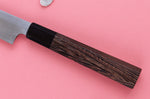 Couteau yanagiba kiritsuke 27cm japonais artisanal Hatsukokoro Shirasagi manche en wengé