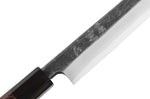 Couteau yanagiba 24cm japonais artisanal Hatsukokoro Shirasagi manche en wengé