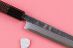 Couteau yanagiba 24cm japonais artisanal Hatsukokoro Shirasagi manche en wengé