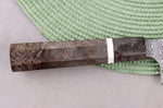 Couteau de chef 23cm japonais artisanal Nigara Hamono Anmon Damascus SG2