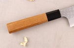 Couteau de chef 20cm japonais artisanal Nigara Hamono Migaki Tsuchime SG2 teck