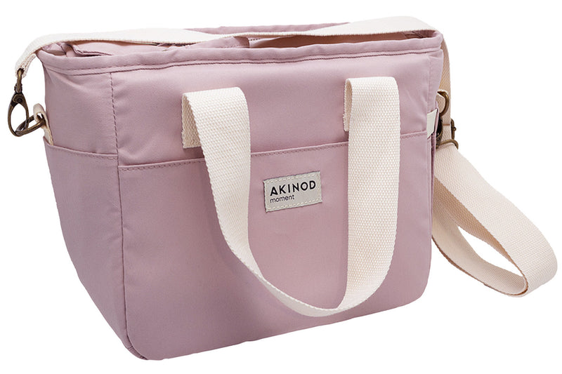 Lunch bag isotherme Akinod 08:17 en polycoton rose 7L