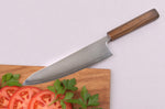 Couteau gyuto 21cm japonais artisanal Wusaki Hikari SLD manche bubinga