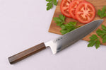 Couteau gyuto 21cm japonais artisanal Wusaki Hikari SLD manche bubinga