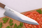 Couteau gyuto 21cm japonais artisanal Wusaki Hikari SLD manche bubinga