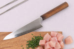 Couteau ko santoku 15cm japonais artisanal Wusaki Hikari SLD manche bubinga