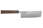Couteau nakiri 16cm japonais artisnal Wusaki Hikari SLD manche bubinga