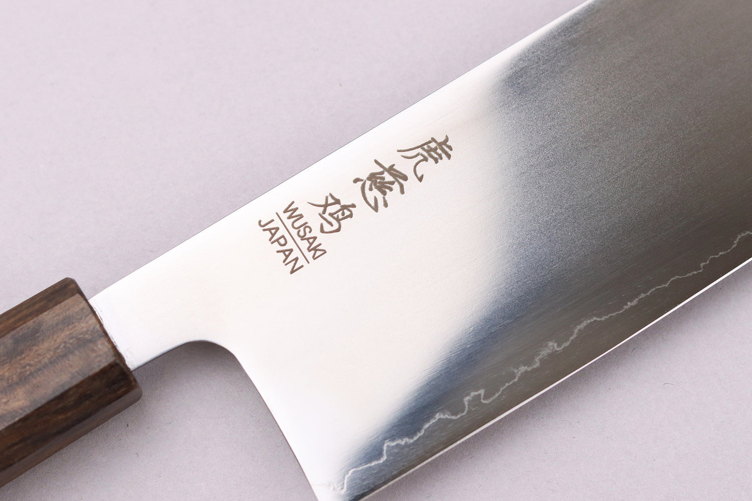 Couteau nakiri 16cm japonais artisnal Wusaki Hikari SLD manche bubinga