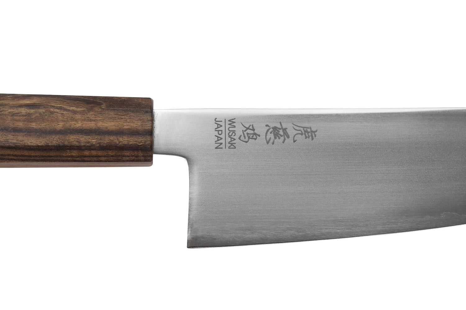 Couteau santoku 17cm japonais artisanal Wusaki Hikari SLD manche bubinga