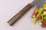 Couteau santoku 17cm japonais artisanal Wusaki Hikari SLD manche bubinga