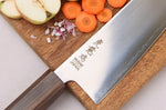Couteau santoku kiritsuke 17,5cm japonais artisanal Wusaki Hikari SLD manche bubinga