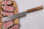 Couteau sujihiki kiritsuke 20cm japonais artisanal Wusaki Hikari SLD manche bubinga