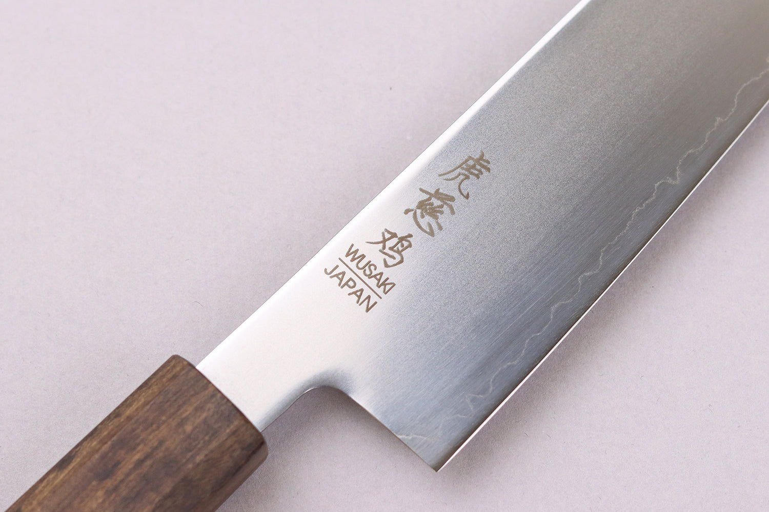 Couteau sujihiki kiritsuke 20cm japonais artisanal Wusaki Hikari SLD manche bubinga