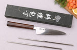 Couteau universel 13cm japonais artisanal Wusaki Hikari SLD manche bubinga