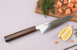 Couteau universel 13cm japonais artisanal Wusaki Hikari SLD manche bubinga