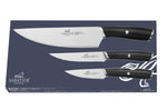 Coffret 3 couteaux Sabatier International Pyxis Office 9cm + Universel 12cm + Chef 20cm