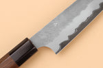 Couteau universel 15cm japonais artisanal Nigara Hamono Tsuchime AS manche en noyer