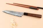 Couteau universel 15cm japonais artisanal Nigara Hamono Tsuchime AS manche en noyer