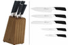 Bloc Sabatier International Auckland en bois de pin et hévéa + 5 couteaux Draco