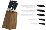 Bloc Sabatier International Auckland en bois de pin et hévéa + 5 couteaux Draco