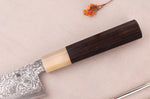 Couteau gyuto 18cm japonais artisanal Tanaka Shigeki SG2 Kurozome Damas ébène