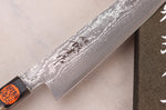 Couteau sujihiki 27cm japonais artisanal Shigeki Tanaka SG2 Kurozome Damas ébène