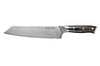 Couteau kiritsuke Wusaki Sakin Damas 10Cr 20cm manche en fibre de carbone et feuille d'or