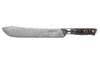 Couteau de boucher Wusaki Sakin Damas 10Cr 22cm manche en fibre de carbone et feuille d'or