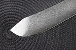 Couteau de boucher Wusaki Sakin Damas 10Cr 22cm manche en fibre de carbone et feuille d'or