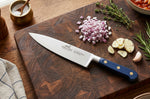 Couteau de chef Sabatier Idéal Bleu Abysse 100% forgé lame 15cm