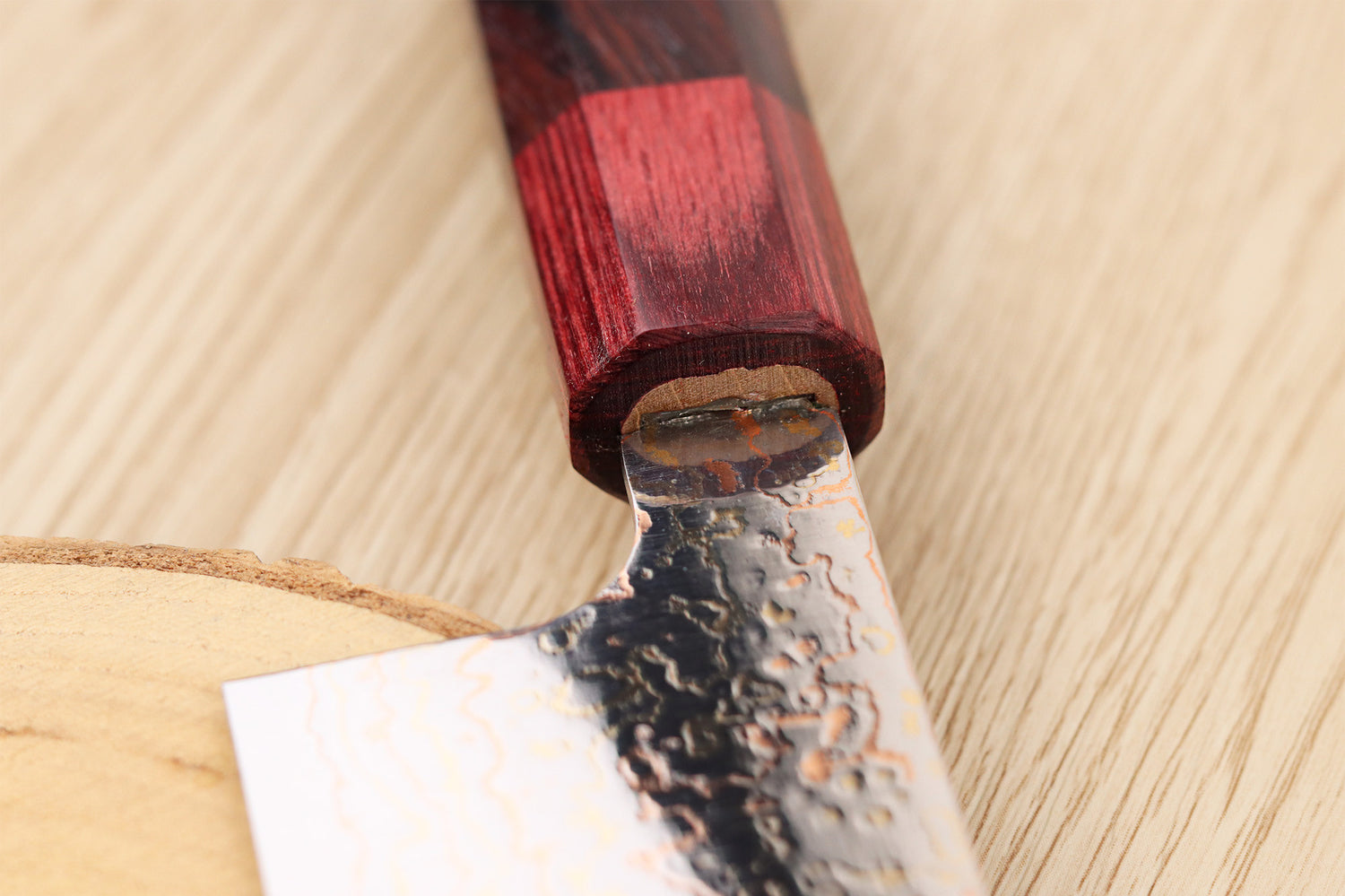 Couteau de chef 21cm japonais artisanal Takeshi Saji VG10 Rainbow