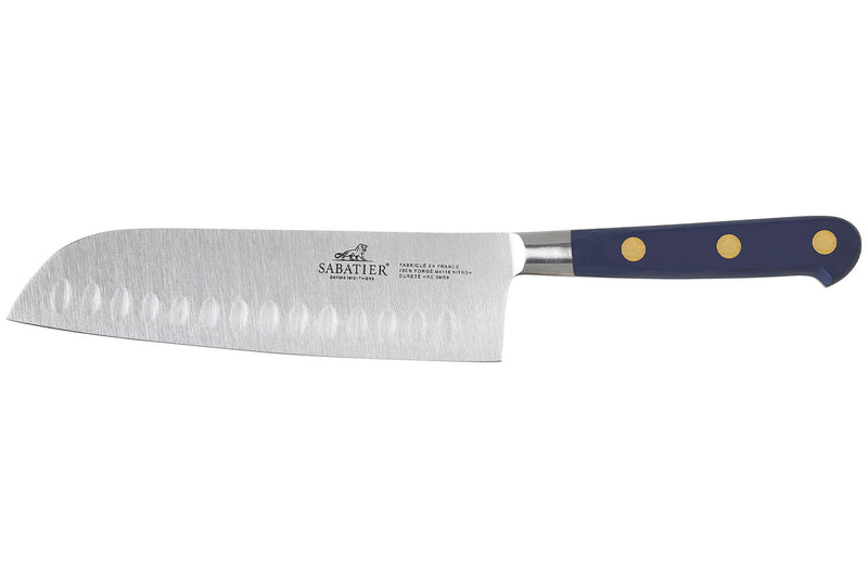 Couteau santoku Sabatier Idéal Bleu Abysse 100% forgé lame 18cm