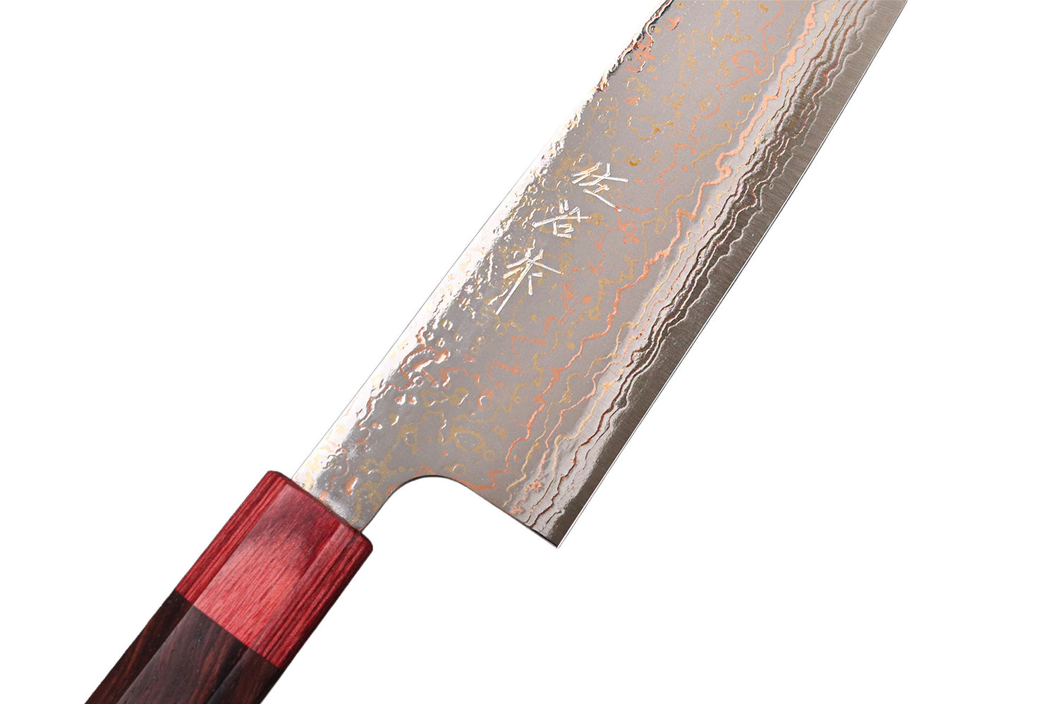 Couteau de chef 21cm japonais artisanal Takeshi Saji VG10 Rainbow