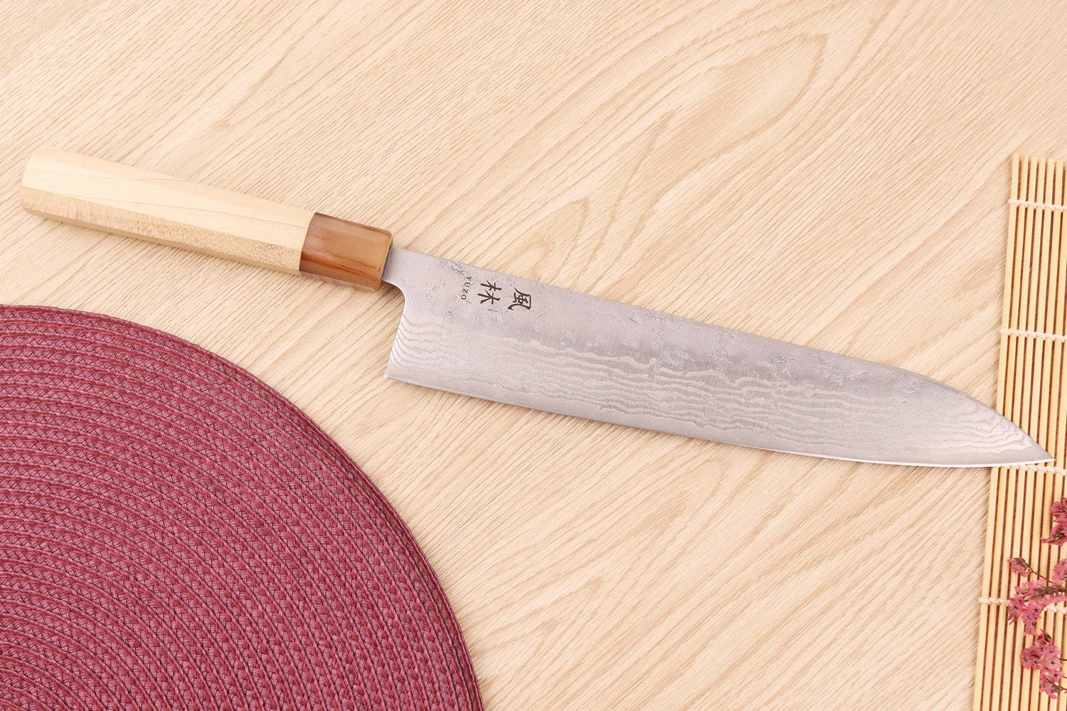 Couteau de chef 24cm japonais artisanal Yuzo Haruto Damas