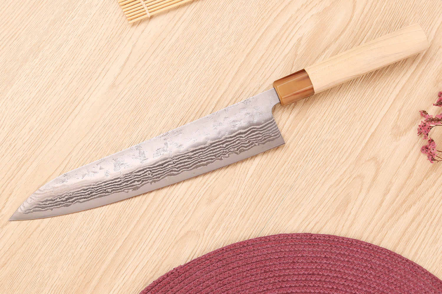 Couteau de chef 24cm japonais artisanal Yuzo Haruto Damas