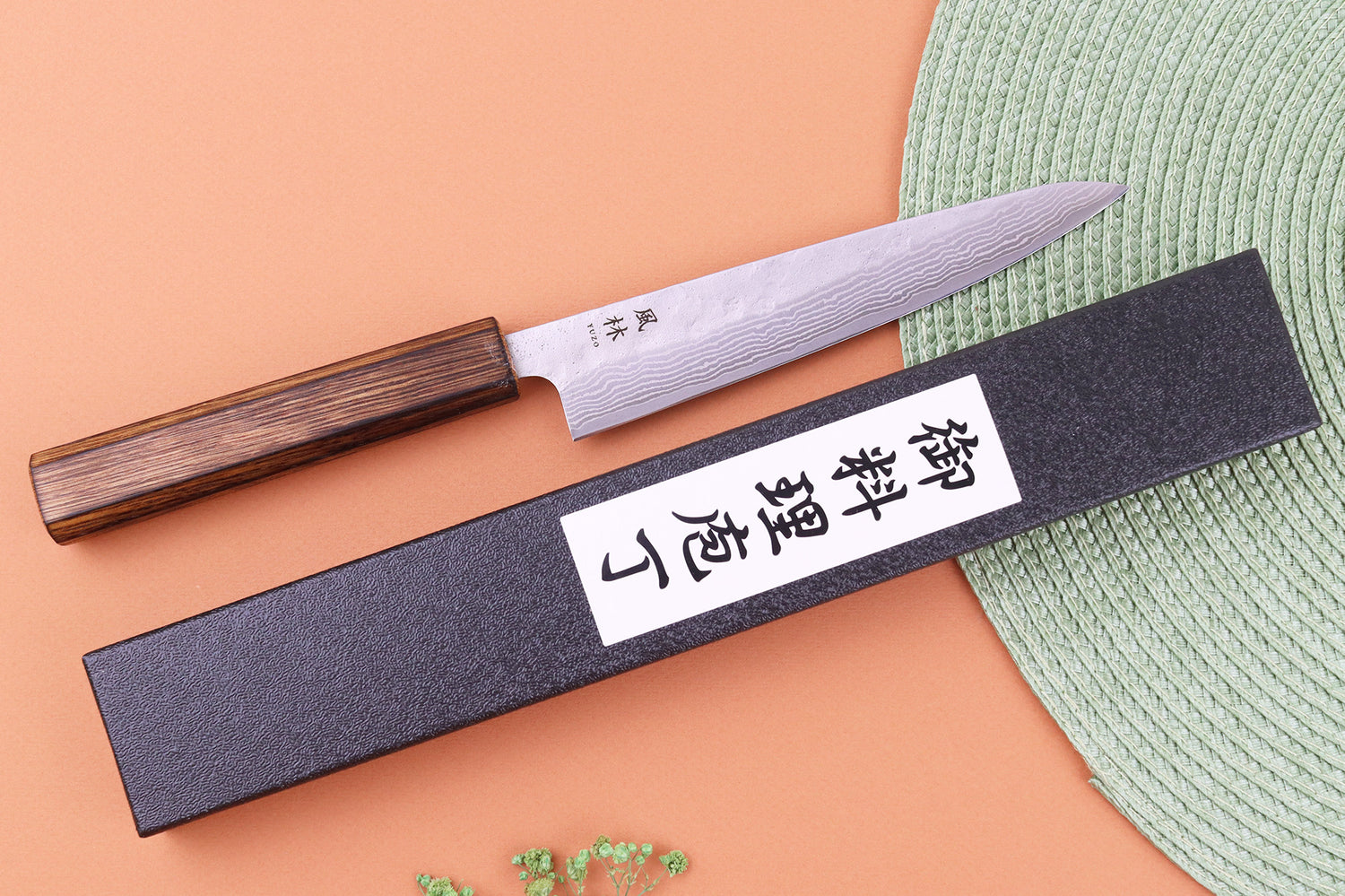 Couteau universel 15cm japonais artisanal Yuzo Enju Damas 440C