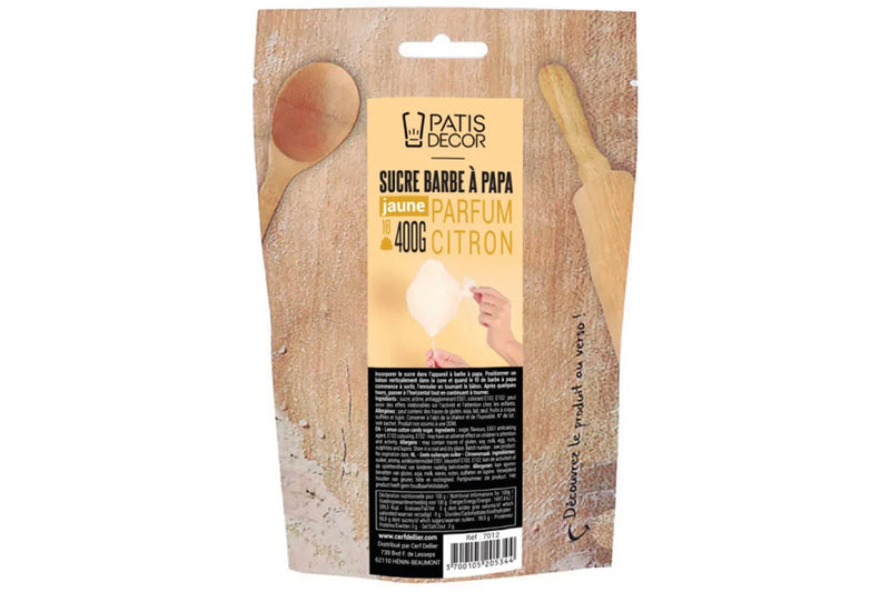 Sucre barbe à papa Patisdécor 400g - Citron