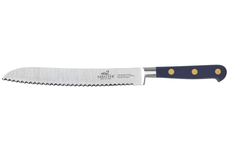 Couteau à pain Sabatier Idéal Bleu Abysse 100% forgé lame 20cm