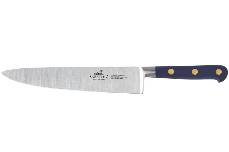 Couteau de chef Sabatier Idéal Bleu Abysse 100% forgé lame 20cm