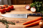 Couteau de chef Sabatier Idéal Bleu Abysse 100% forgé lame 20cm