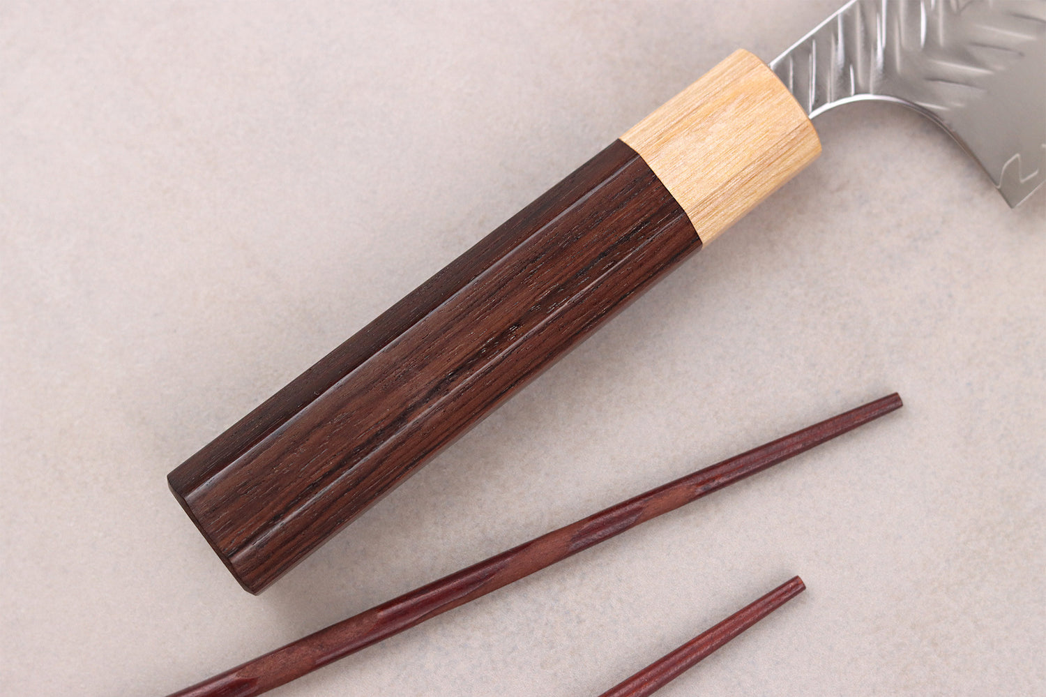 Couteau de chef 21cm japonais artisanal Yoshimi Kato SPG Strix V-Tsuchime