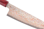 Couteau de chef 18cm japonais artisanal Takeshi Saji VG10 Rainbow Nashiji