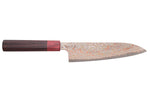Couteau de chef 18cm japonais artisanal Takeshi Saji VG10 Rainbow Nashiji