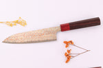 Couteau de chef 18cm japonais artisanal Takeshi Saji VG10 Rainbow Nashiji
